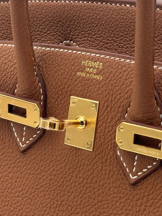 Hermès Birkin 25 — Gold Togo Leather, Gold Hardware (2025)