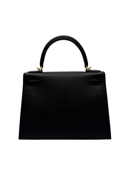 Hermès Kelly 28 Epsom Black Gold Hardware