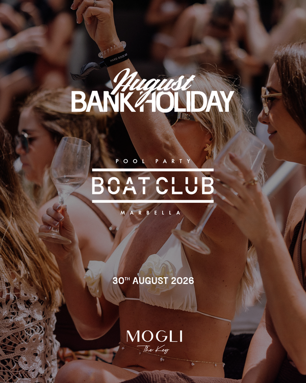 Boatclub Bank Holiday x Mogli — Mogli Marbella, 30 Aug 2026