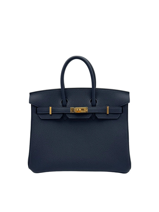 Hermès Birkin 25 Togo Blue Abysse Gold Hardware
