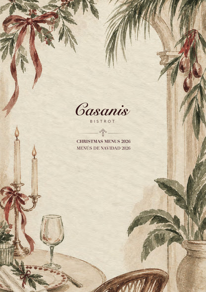 Casanis Bistrot Christmas menus 2026 — cover