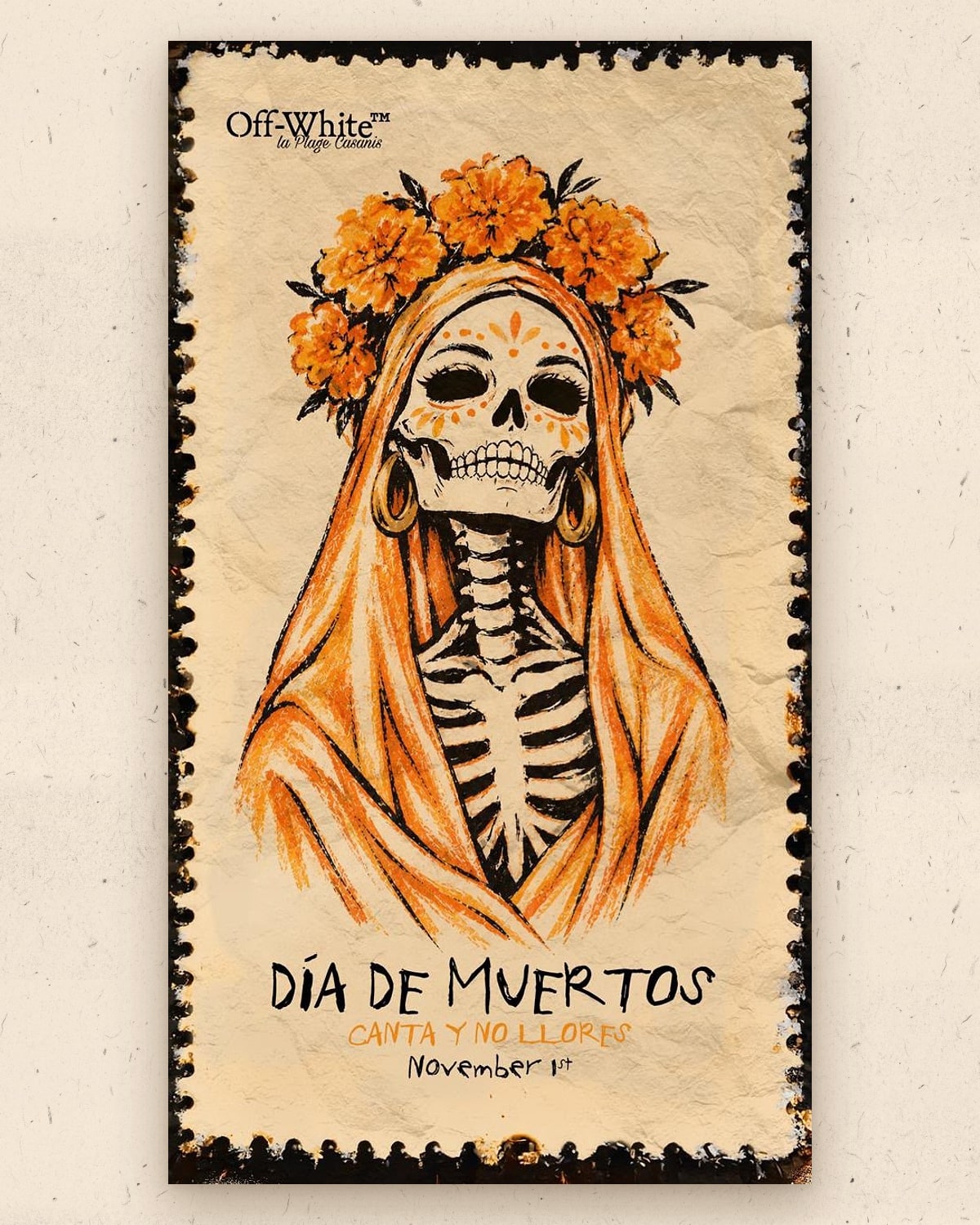 Día de Muertos at Off-White™ la Plage Casanis, Marbella — La Catrina, canta y no llores, November 1st
