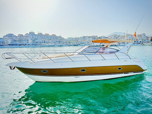 Sessa Marine C35 yacht docked in Puerto Banús, Marbella