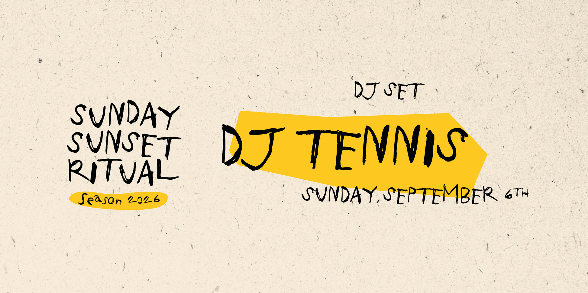 Sunday Sunset Ritual · DJ TENNIS — flyer